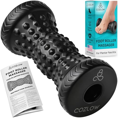 COZLOW - Foot Massager for Plantar Fasciitis Relief - Trigger Point Massage Roller for Feet Pain, Neuropathy, Heel Spur, Flat Arch - Portable Deep Tissue Muscle Therapy Tool for Sole, Calf, Hand, Arm - style: Massage Roller