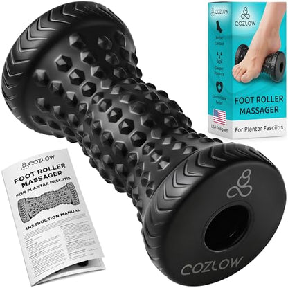 COZLOW - Foot Massager for Plantar Fasciitis Relief - Trigger Point Massage Roller for Feet Pain, Neuropathy, Heel Spur, Flat Arch - Portable Deep Tissue Muscle Therapy Tool for Sole, Calf, Hand, Arm - style: Massage Roller
