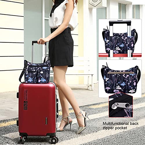 Kamo Crossbody for Women - Multi-pocket Shoulder Lightweight Messenger Casual Printed Purse Handbag Travel Bag - color: A#3