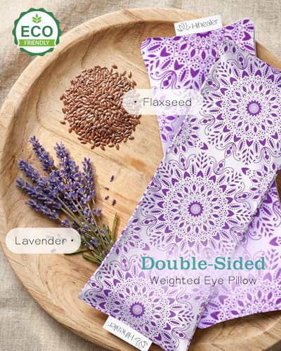 Hihealer Crescent Meditation Cushion and Lavender Eye Pillow
