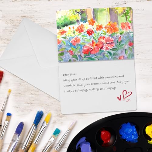 Mototo 60 Set Blank Watercolor Cards with Envelopes 4 x 6 Inch DIY Painting | 140lb/300GSM Single Blank Watercolor Card with Envelope Bulk for Birthday Christmas Handmade Greeting Holiday Card Giving Art - color: 4 x 6 inches, 60 Set