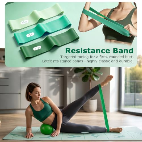 Foldable Yoga Mat Kit,Yoga Starter Sets,Yoga Stick Set
