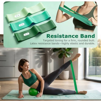 Foldable Yoga Mat Kit,Yoga Starter Sets,Yoga Stick Set