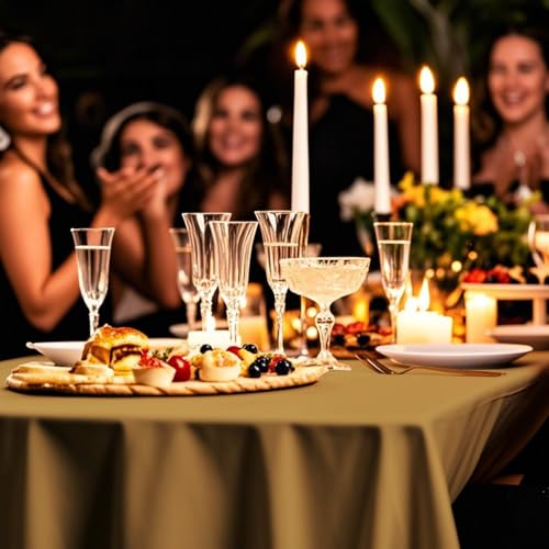 54IN X 160FT Plastic Table Cover Roll with Cutter Box, Cut to Size Plastic Table Cloths for Parties, Birthday, (Gold, 54"x1920") - color: Gold, size: 1920" x 54" (Rectangular)