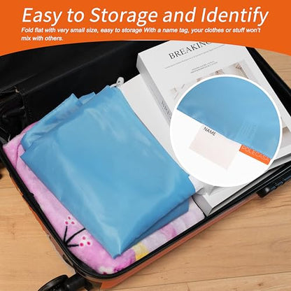 Polecasa 2 Pack Extra Heavy-Duty Laundry Bag with Handle, Gulf Blue, 28x36" - color: Gulf Blue, size: 28" x 36" | 2 Pack
