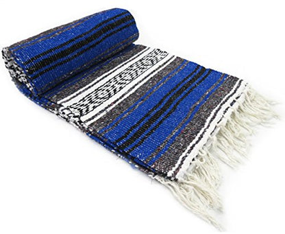 Leos Imports Yoga Beach Blanket, Blue