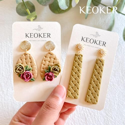 Keoker Polymer Clay Texture Roller, 3in Woven, Like Polymer Clay Texture Sheets, Great with Polymer Clay Cutters - color: Woven