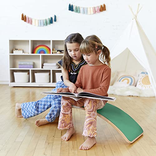 ECR4Kids Balance Board, Montessori Toy, Green - color: Green
