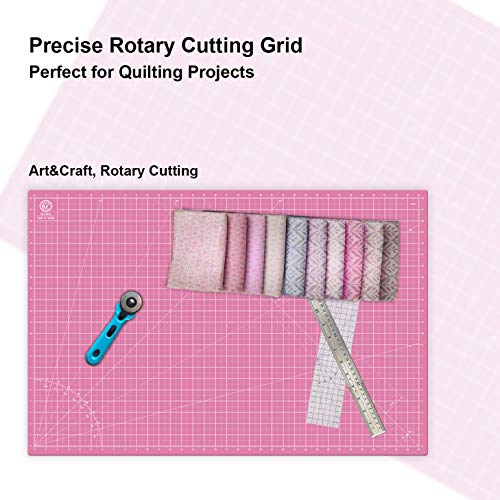 KC GLOBAL A1 (36"x24") Self-Healing Cutting Mat (Pink) - Sturdy, Reversible, Eco-Friendly, Non-Slip. Premium Desk Mat for Crafters, Quilters, and Hobbyist - color: Pink, size: 36"L x 24"W