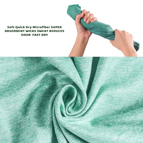 2 Pack Camping Towels for Face Hand Quick Dry Microfiber Travel Beach Hiking Backpacking Swimming Pool Hot Yoga Towel(Light Green, 2 Pack S(15.5X31 Inch) - color: Light Green, size: 2 Pack S(15.5X30 Inch