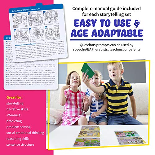 SPARK INNOVATIONS Sequencing and Storytelling Cards, Speech Therapy Game, Special Education Materials, Sentence Building, Problem Solving, English Language Learners (Sequence Cards 1 and 2 Combo) - style: Sequence Set 1 and 2 Combo