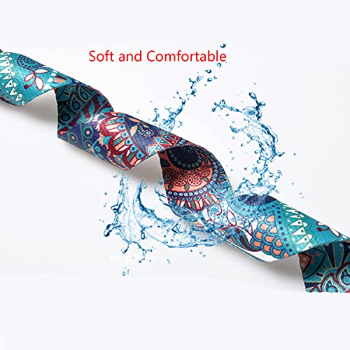 2 Pack Yoga Mat Straps, Adjustable Nylon Carrier for Yoga Mat, Strong and Study Yoga Mat Harness Strap Sling, Pilates or Exercise Mat Strap (Green，Illusory Colorful)