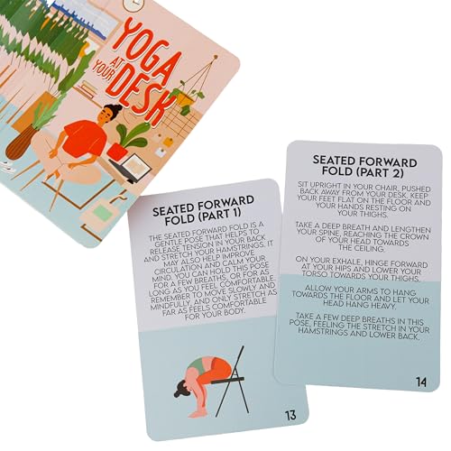Yoga at Your Desk | Desk Yoga | Wellness Card Pack | Chair Yoga