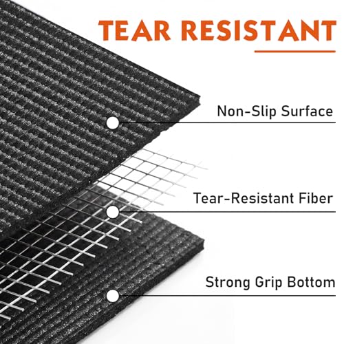 Nuanchu Yoga Mat Roll 24 inch Width, 4mm Thick Non Slip Exercise Mat, Large Anti Tear Gym Flooring for Home Workout, Fitness, Senior Dog Floor Protection - size: 50ft