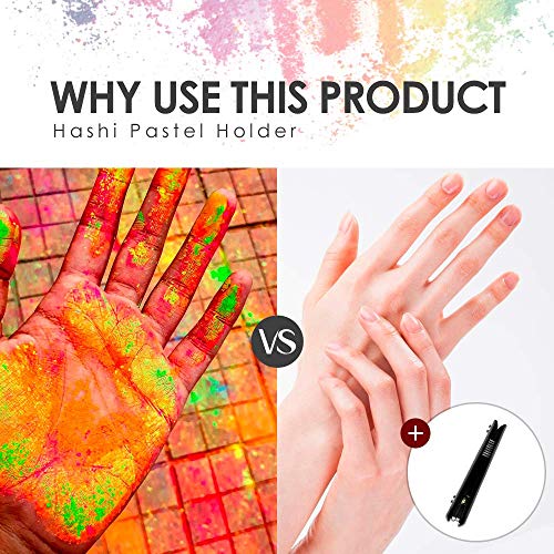 HA SHI Adjustable Pastel Holder, 2 Pack, Stick Extender for Soft Pastels | Grip worn-down stubs to the last inch, keep fingers clean of dust, and swap in charcoal or eraser sticks in the same clamp. - color: Pastel Holder (2 Pieces)
