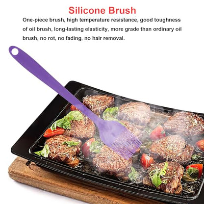 Silicone Spatulas Set, Rubber Spoon Spatula Heat Resistant Spoonula One Piece Design Seamless Spatula Non-Stick Scrapers Baking Mixing Tool (Purple) - color: Purple