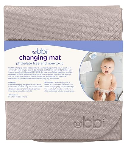 Ubbi On-the-Go Diaper Changing Baby Mat, Taupe - size: 16 x 21 Inch, style: Taupe Changing Mat