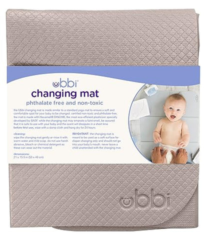 Ubbi On-the-Go Diaper Changing Baby Mat, Taupe - size: 16 x 21 Inch, style: Taupe Changing Mat