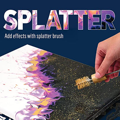 FolkArt Drizzle Blower and Splatter Set, Durable Tools Perfect for DIY Paint Pouring Arts and Crafts Projects, 50821 - style: Blower and Splatter Set