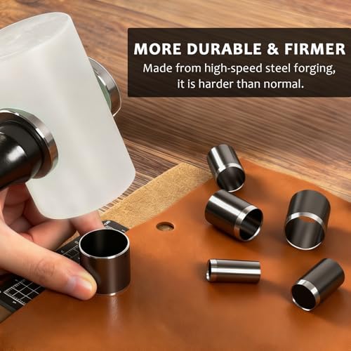 Leather Circle Cutter Tool Set, 13 Pieces Small Circle Punch Tools 1/3/5/7/9/11/13/15/17/19/21/23/25mm, High Carbon Steel Round Cutting Dies - Leather Hole Punch Tool Kit for DIY Leathercrafts - size: 13 Sizes