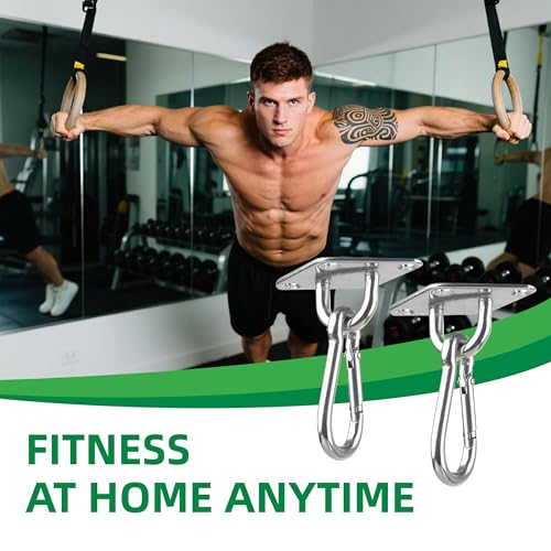 Wall Mount for Resistance Bands & Heavy Duty Hammock Hanging Kit - Workout Wall Anchor with Hook for Home Gym, Ceiling Swing, Yoga Straps and Suspension Training