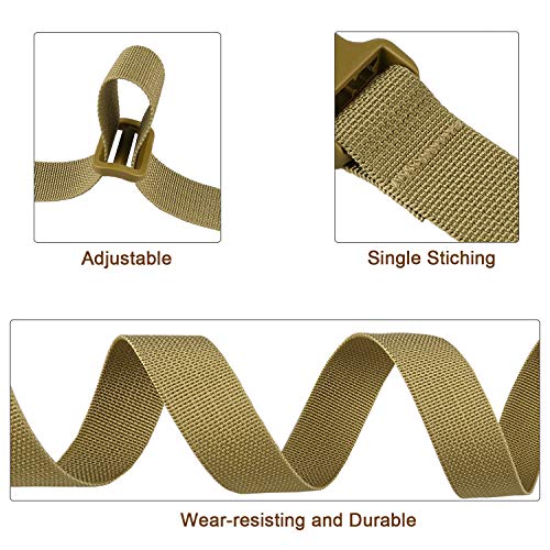 MAGARROW 24" 40" 60" 100" Strap Buckle Packing Straps Adjustable 1-Inch Belt - color: Tan (4-Pack), size: 1" Wide - 40" Long