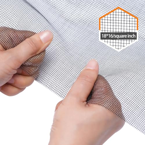 Fiberglass Screen Roll 48" x 100' A Continuous Roll UV Protection Install and Repair Door and Window Screen(48" x 100', Black) - color: Black, size: 48" x 100'
