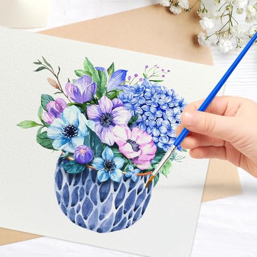 REALART Watercolor Paper Pad, Double-Sided A4 and A5, 140lb/300gsm, 25 Sheets Thickened Painting Book (A5) - color: A5