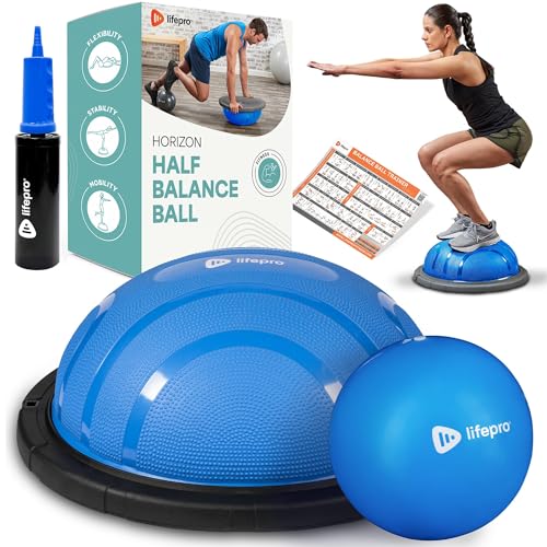 Lifepro Horizon Half Balance Ball Trainer with 440 lb Capacity Stability - color: Blue