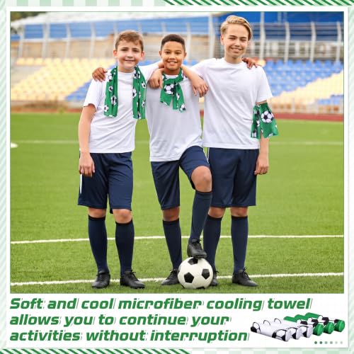 FuWeave 12 Pcs Soccer Cooling Towels Gifts 30 x 9 Inch - color: Soccer, size: 30 x 9 inches