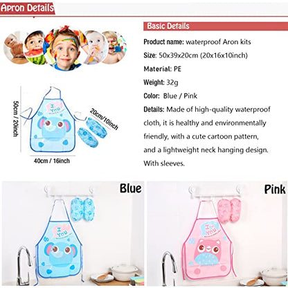 Silicone Painting Mat,Painting Stations Kit [1x Apron,1 Pair Oversleeve,20 Pieces Brushes] Craft Silicone Mats 21"X17" with Detachable Cup for Kids Gift,Paint, Clay, DIY Projects - color: Pink
