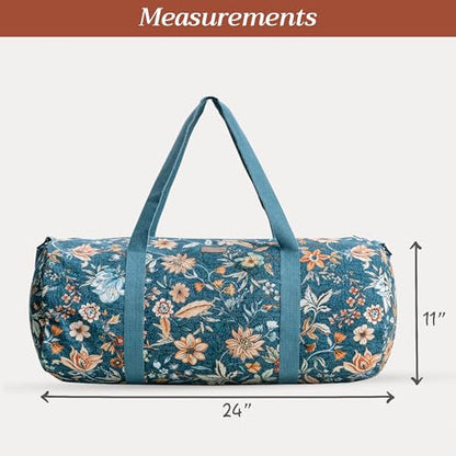 Maison d' Hermine Yoga Mat Duffle Bag Gym Tote Yoga Mat Carry Bag - color: Luxury Loft - Dark Teal, style: Yoga Mat Gym Bag