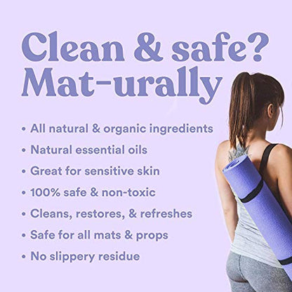 ASUTRA Yoga Mat Cleaner Spray Bundle (Peaceful Lavender), 4 fl oz (Pack of 2) - No Slippery Residue, Organic Essential Oils, Deep-Cleansing for Fitness Gear & Gym Equipment