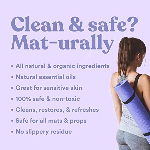 ASUTRA Yoga Mat Cleaner Spray Bundle (Peaceful Lavender), 4 fl oz (Pack of 2) - No Slippery Residue, Organic Essential Oils, Deep-Cleansing for Fitness Gear & Gym Equipment