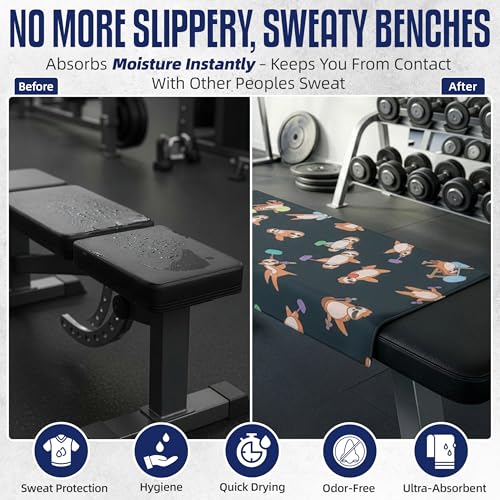 CHEEKY WINX Microfiber Gym Towel – Highly Absorbent Microfiber Sweat Towel, Quick-Dry Lightweight Design, Odour-Resistant Fabric, Matching Carry Bag, Sloth, Large (120 x 60 cm) - color: Sloth, size: Large