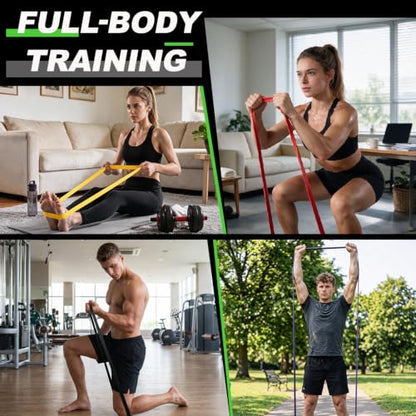 Resistance Bands for Pull Up Assist, Stretch Bands & Exercise Workout Set - color: 5-125LBS MULTI COLOR