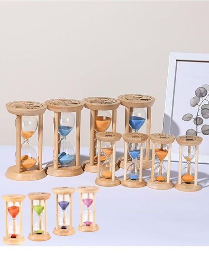 Mini Wooden Sand Timers,100% Bamboo Hourglass Sand Timers 1Min Sandglass Timer for Toothbrush Timer Games Classroom Home Office Cooking(Green+1Min) - color: Green, size: 1Min