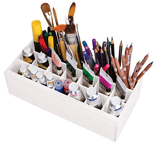 ArtBin 6828AG Paint Storage Tray, Art & Craft Supply Storage, Super Satchel System Accessory, Wall Mountable 21 Compartment Paint Organizer, White | (Pack of 6) - size: Pack of 6