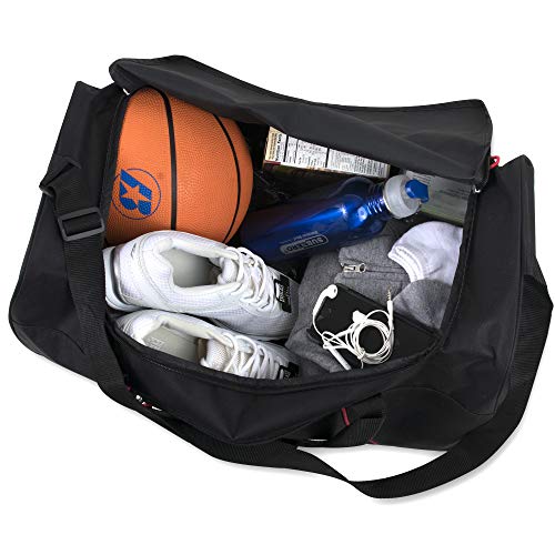 Lightweight Canvas Duffle Bags for Men & Women For Traveling, the Gym, and as Sports Equipment Bag/Organizer - color: Black 1
