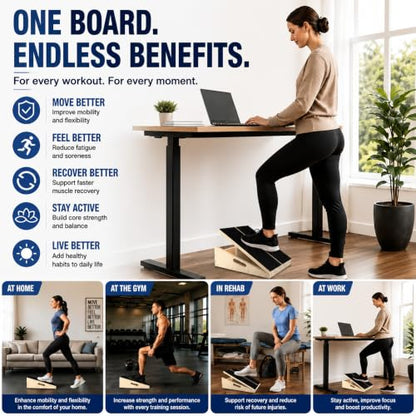 Professional Slant Board, Adjustable Incline Board and Calf Stretcher, Slant Board for Calf Stretching, Calf Stretcher Slant Board
