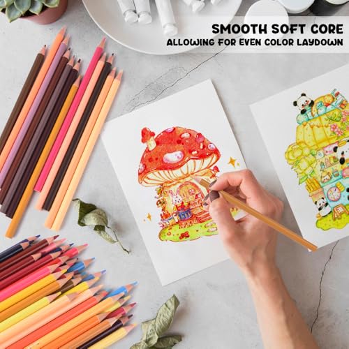 12Pcs Skin Colored Pencils Set,Professional Drawing Pencils for Adults | Skin Based,No Duplicates,Pre-sharpened Wooden Sketch Pencil Art Supplies for Coloring Books - color: 12Pcs Skin Colored