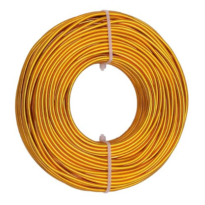 9 Gauge Aluminum Craft Wire, 100 Feet 3mm Bendable Metal Wire for Jewelry Making, Sculpting and Floral Design, Soft Armature Wire for DIY Crafts (Yellow Gold) - size: 9 Gauge(3mm), style: Yellow Gold