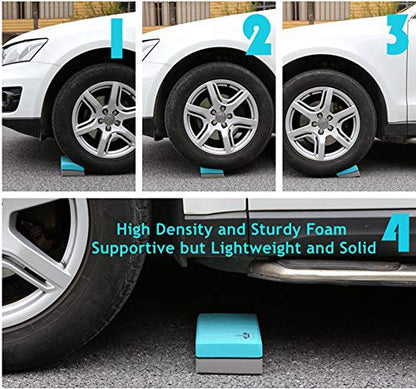 Heathyoga Yoga Blocks 2 Pack with Strap, High Density EVA Foam Yoga Block and Yoga Strap Set to Support and Improve Poses and Flexibility - color: Turquoise