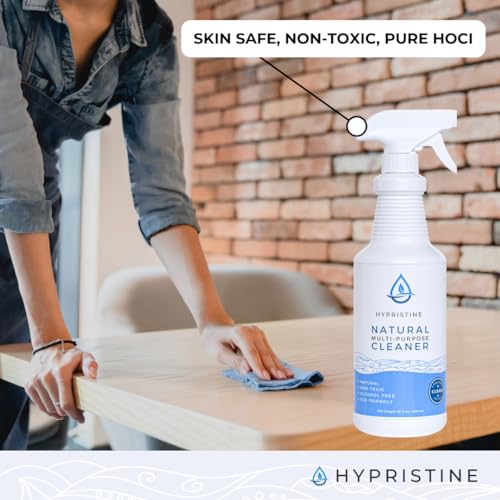 HYPRISTINE PURE Hypochlorous Acid Spray, Multi-Purpose Cleaner, Superior Shelf Life, 0% Bleach, 0% Alcohol, Food Contact Safe, Remove Pet Odor, Clean Any Surface - size: 8 Fl Oz (Pack of 1)