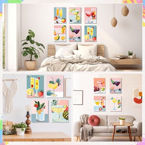 Humyoun 12 Pack 9 x 12 Inch Paint by Numbers Kit for Adults Beginners DIY Acrylic Oil Painting Paint by Number Kits Drawing Paintwork on Canvas Without Frame for Home Decor(Summer Fruit Style) - style: Summer Fruit Style