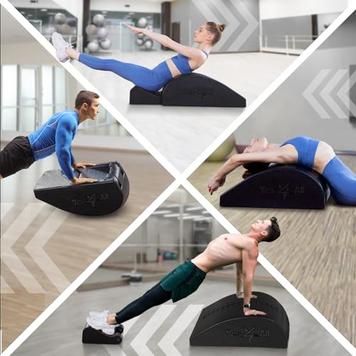 Yes4All Pilates Spine Corrector, Pilates Arc, 350lbs Foldable Pilates Massage Bed Barrel, Core Strengthening and Stretching