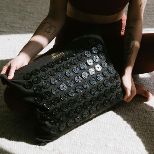 ShaktiMat Acupressure Pillow, Neck & Shoulder Relief, Premium Level 3 Black - color: Premium-black, size: Level 3