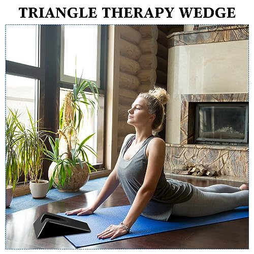 Suzile Mobilization Wedge 7.9 x 4.1 x 2 Inch Triangle Therapy Non Slip Silicone Wedge Pillow Sturdy Support for Relieve Spinal Pain Rehabilitation Tool(Black) - color: Black