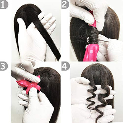 Aimin Hair Heatless Curlers, Soft Hair Curlers To Sleep In, Overnight Heatless Curls For Long Hair, No Heat Foam Curlers, Satin Sponge Rollers For Hair(40 pcs, neutral colour) … - color: neutral colour-40