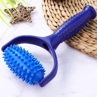 Blue Yoga Massage Stick Roller Manual Body Massager for Muscle Relief | ABS and PVC Build, Portable Lightweight Design, Easy to Use Anytime Anywhere, for Sedentary Users